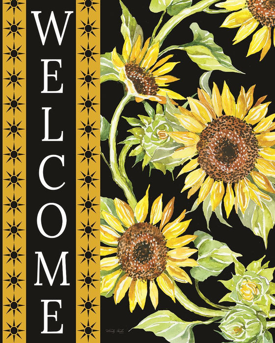 Framed - Welcome Sunflowers By Cindy Jacobs - Yellow