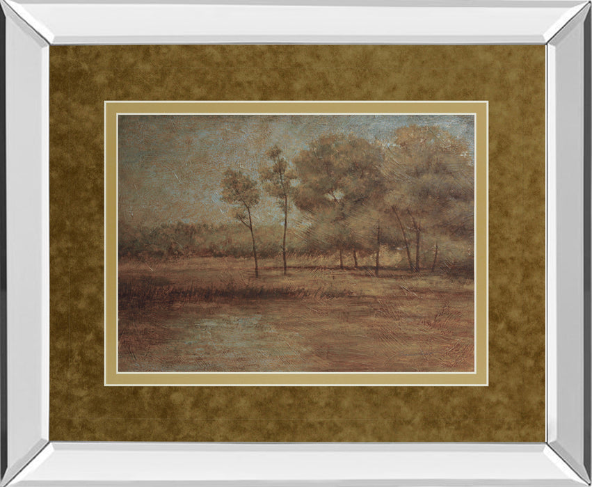 Woodland Solitude By Veronica Faust - Mirror Framed Print Wall Art - Dark Brown
