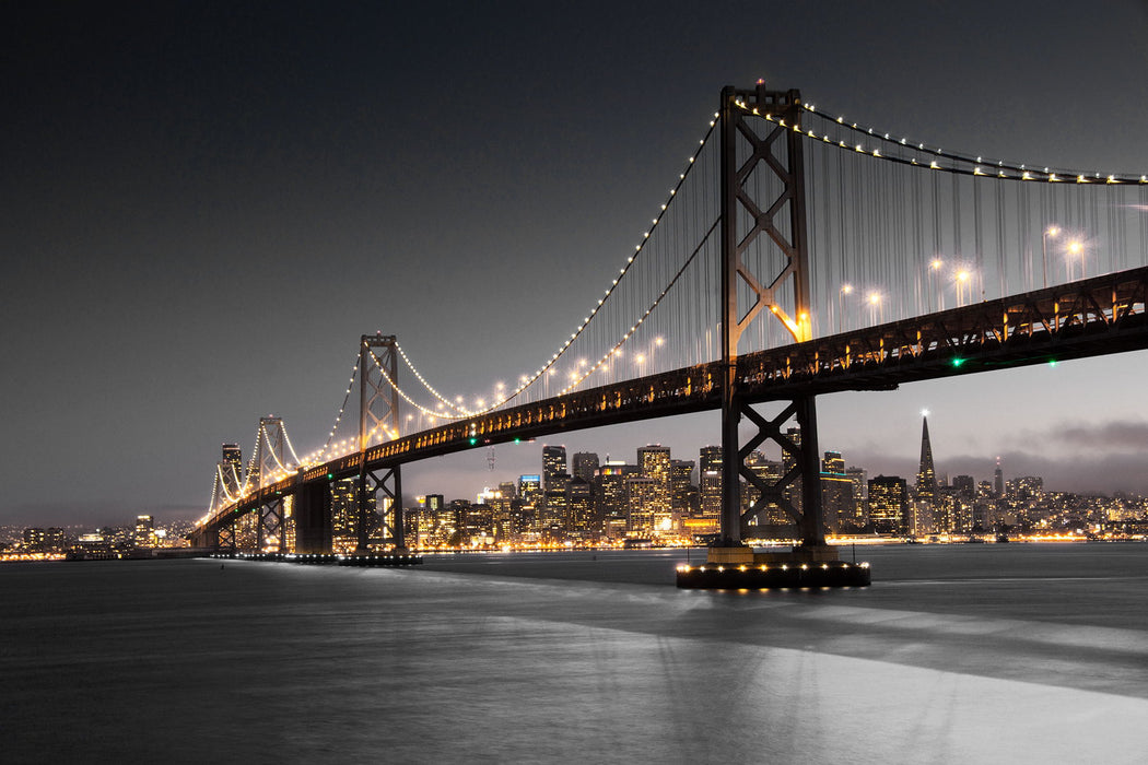 Temp Glass With Foil - San Francisco Bridge - Dark Gray