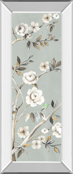A Flower For You II By Asia Jensen - Mirrored Frame Wall Art - Light Gray