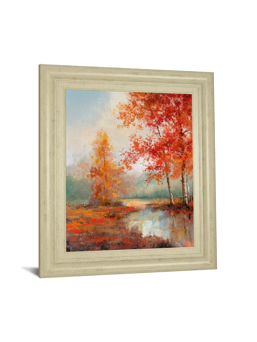 Autumns Grace I By T.C Chiu - Framed Print Wall Art - Orange