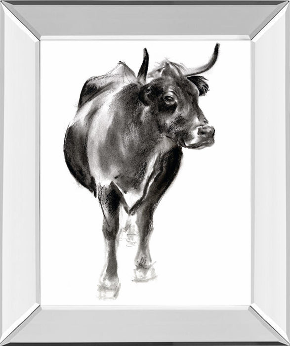 Charcoal Cattle I By Jennifer Paxton Parker - Dark Gray