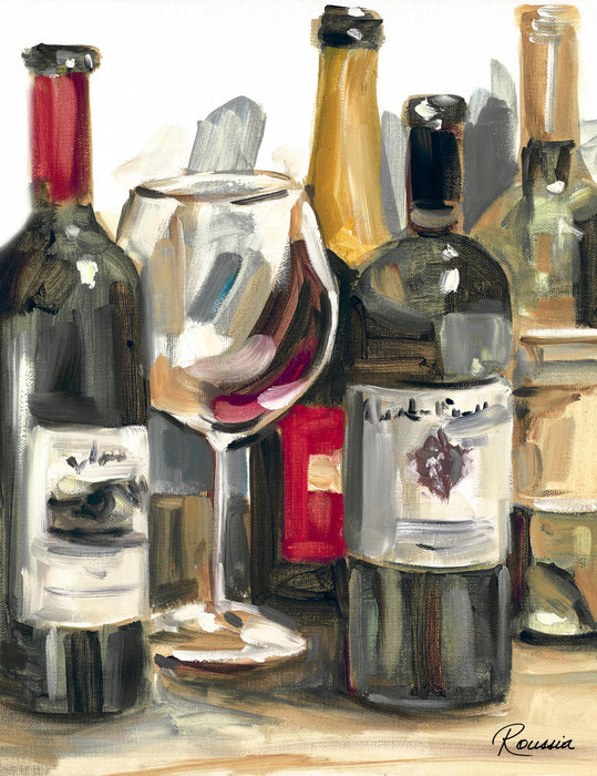 Wine Champ II By Heather A. French-Roussia (Framed) - Light Brown