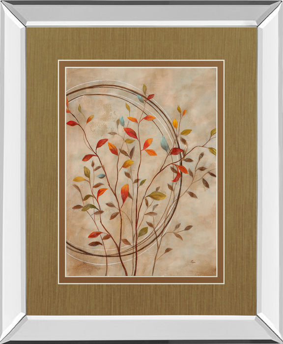 Autumn's Delight Il By Nan - Mirror Framed Print Wall Art - Red