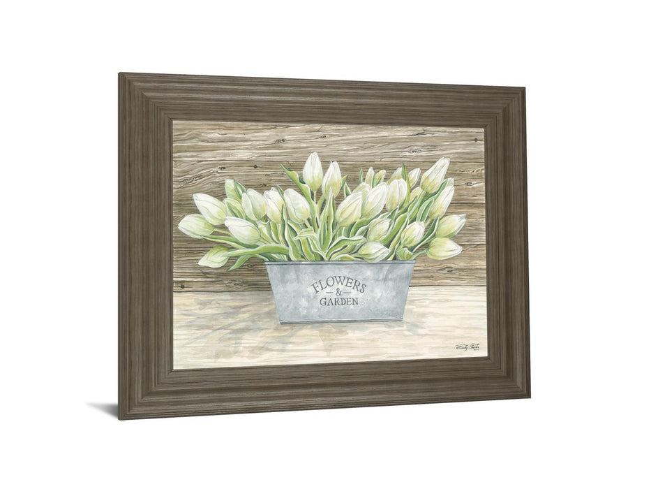 Flowers & Garden Tulips By Cindy Jacobs - Framed Wall Art - Green
