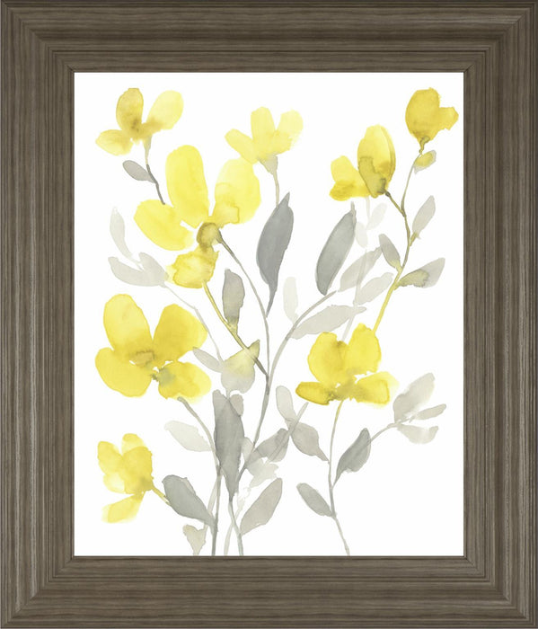 22x26 Yellow & Grey Garden I By Jennifer Goldberger - Yellow
