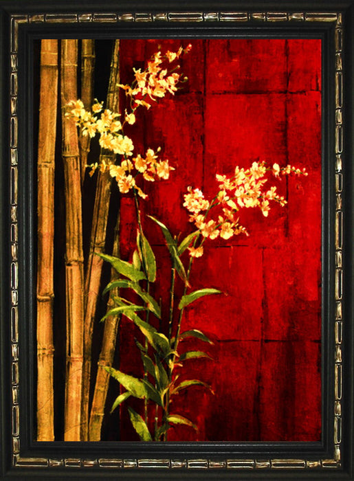 Zen Contemporary By Liz Jardine - Framed Print Wall Art - Red