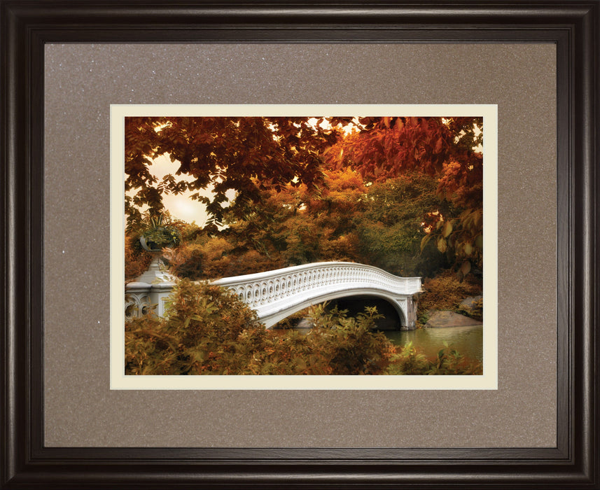 Bow Bridge By Tom Reeves - Framed Print Wall Art - White