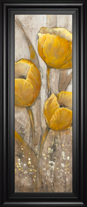 Ochre Tulips Il By Tim Otoole - Framed Print Wall Art - Yellow