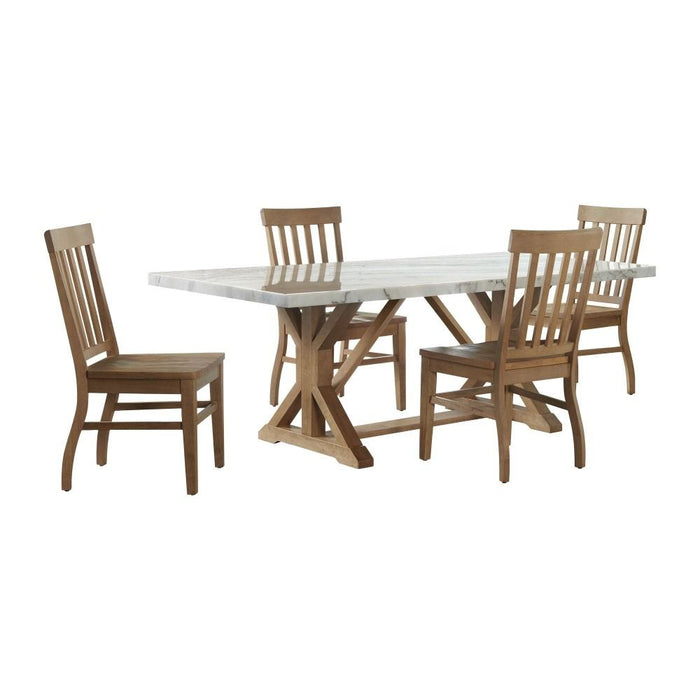 Lakeview - 5 Piece Rectangular Dining Set, Table & Four Chairs - White