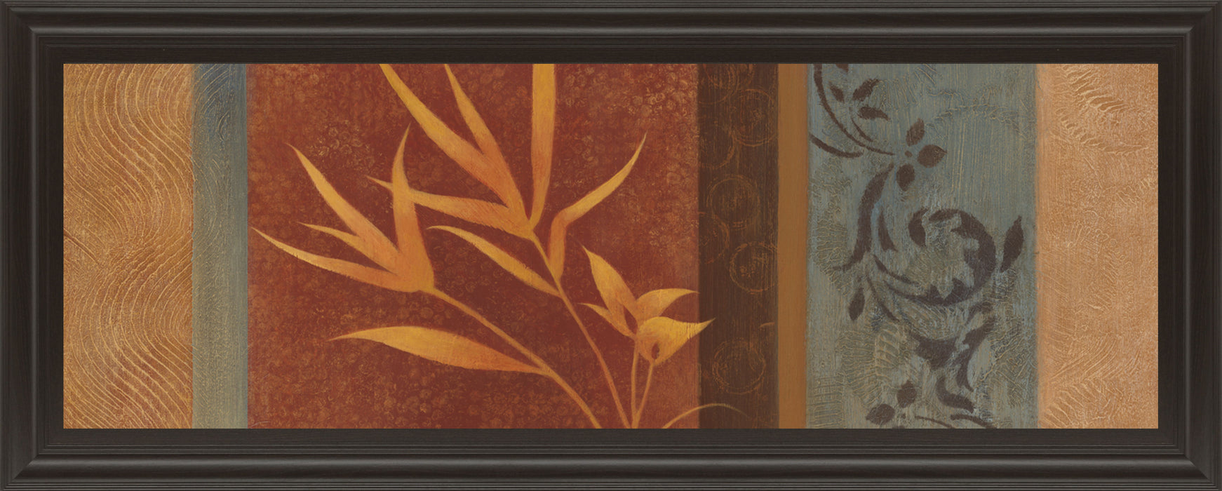 Leaf Silhouette I By Jordan Grey - Framed Print Wall Art - Dark Brown