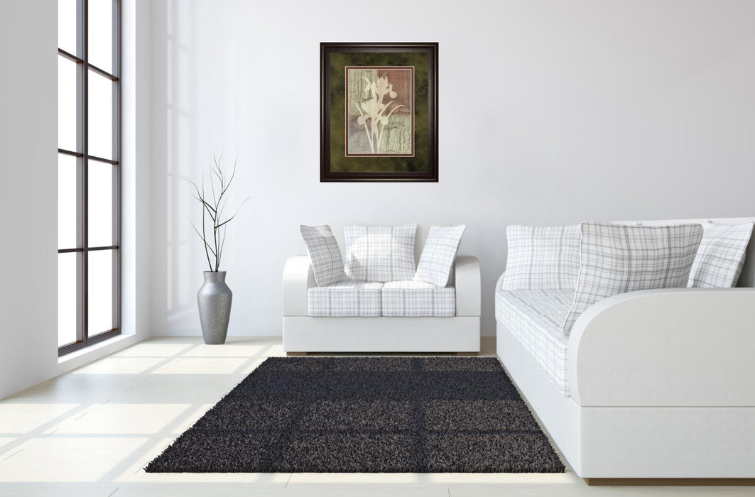 Iris Silhouette By Various - Framed Print Wall Art - White