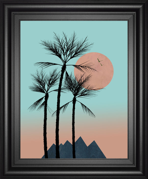 Passion In The Tropics II By Hal Halli - Framed Print Wall Art - Light Blue