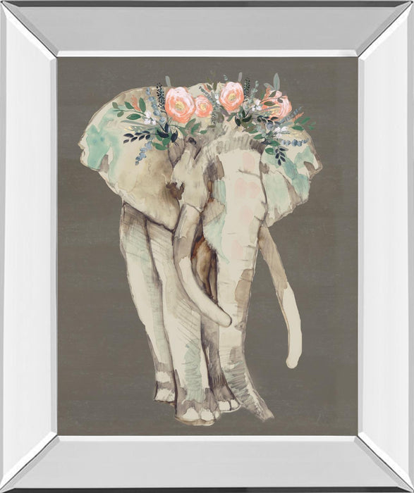 Flower Crown Elephant I By Jennifer Goldberger - Beige