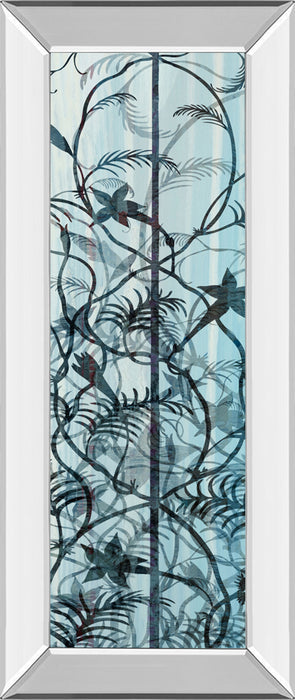 Climbers Il By James Burghardt - Mirror Framed Print Wall Art - Blue