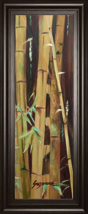 Bamboo Finale Il By Suzanne Wilkins - Framed Print Wall Art - Green