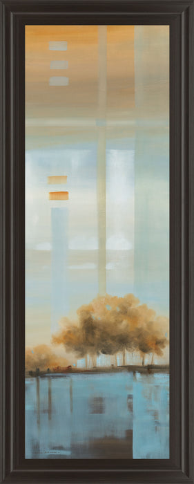Window On The Word I By Carol Robinson - Framed Print Wall Art - Blue