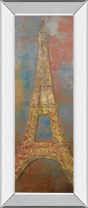 Eiffel By Longo - Mirror Framed Print Wall Art - Gold