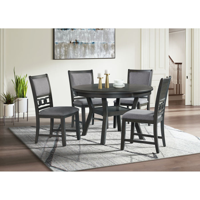 Amherst - Dining Side Chair With Fabric Cushion Side Stretcher (Set of 2) - Grey Finish