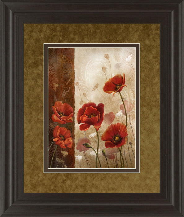 Wild Poppies I By Conrad Knutsen - Framed Print Wall Art - Red