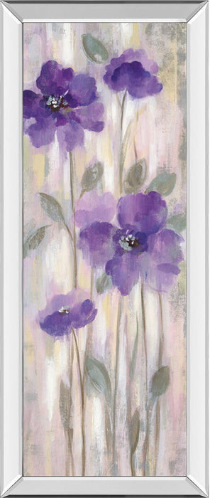 Spring Floral I By Silvia Vassileva - Mirrored Frame Wall Art - Purple