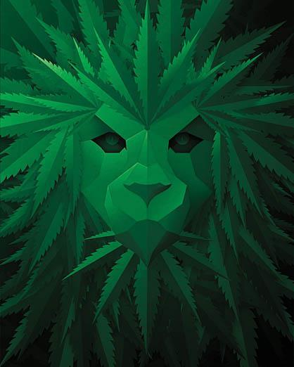 Green Lion By JG Studios (Small) - Green