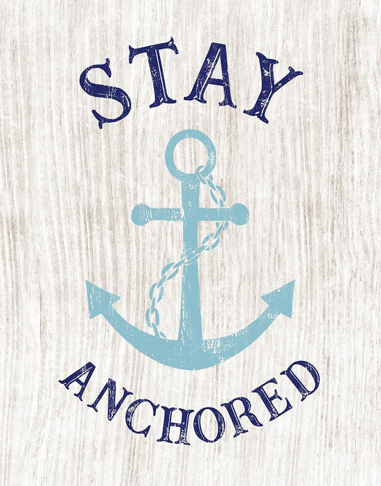 Stay Anchored By Cad Designs (Framed) (Small) - Light Blue