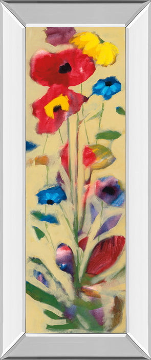Wildflower I By Jennifer Zybala - Mirror Framed Print Wall Art - Red