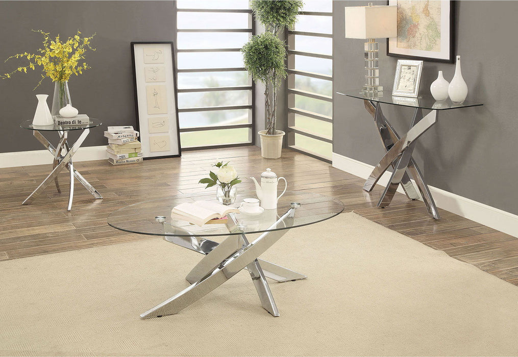Laila - Coffee Table - Pearl Silver