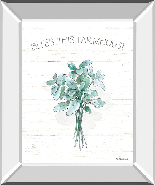 Farmhouse Cotton VI By Beth Grove - Mirror Framed Print Wall Art - White