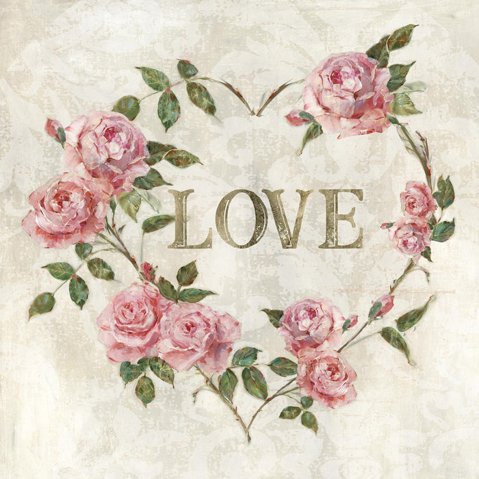 Framed Small - Love Heart By Sally Swatland - Pink