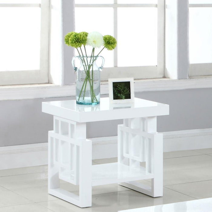 Schmitt - Rectangular End Table - High Glossy White