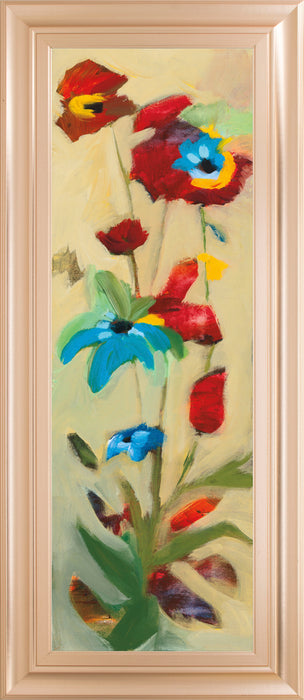Wildflower Il By Jennifer Zybala - Framed Print Wall Art - Red