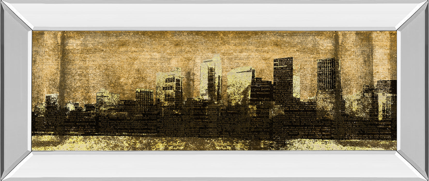 Defined City I By Sd Graphic Studio - Mirror Framed Print Wall Art - Black