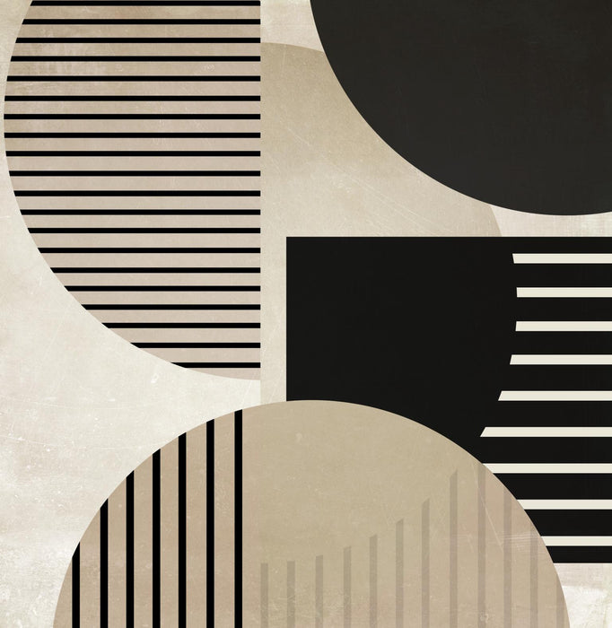 Striped Neutral Shapes By Sd Graphics Studio - Pearl Silver