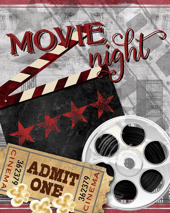 Movie Night II By Conrad Knutsen - Dark Red