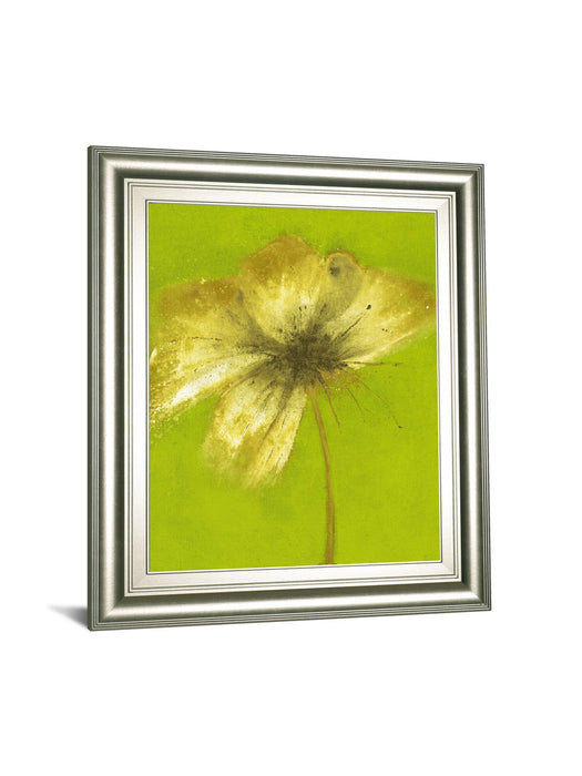 Floral Burst Vl By Emma Forrester - Framed Print Wall Art - Green