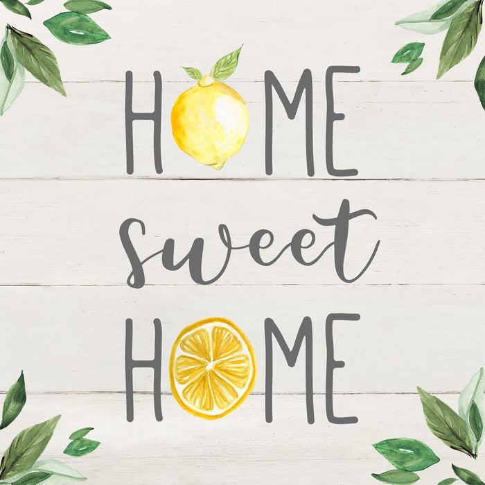 Framed - Home Sweet Lemon Home By Carol Robinson - Gray