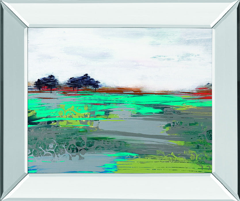 Wind Swept By Leslie Bernsen - Mirror Framed Print Wall Art - Blue