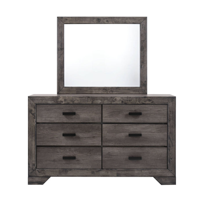 Nathan - Dresser & Mirror Set - Gray Oak