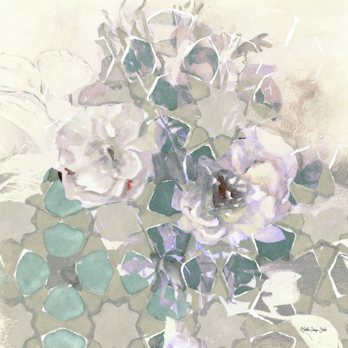 Small - Transitional Blooms 2 By Stellar Design Studio - Pearl Silver