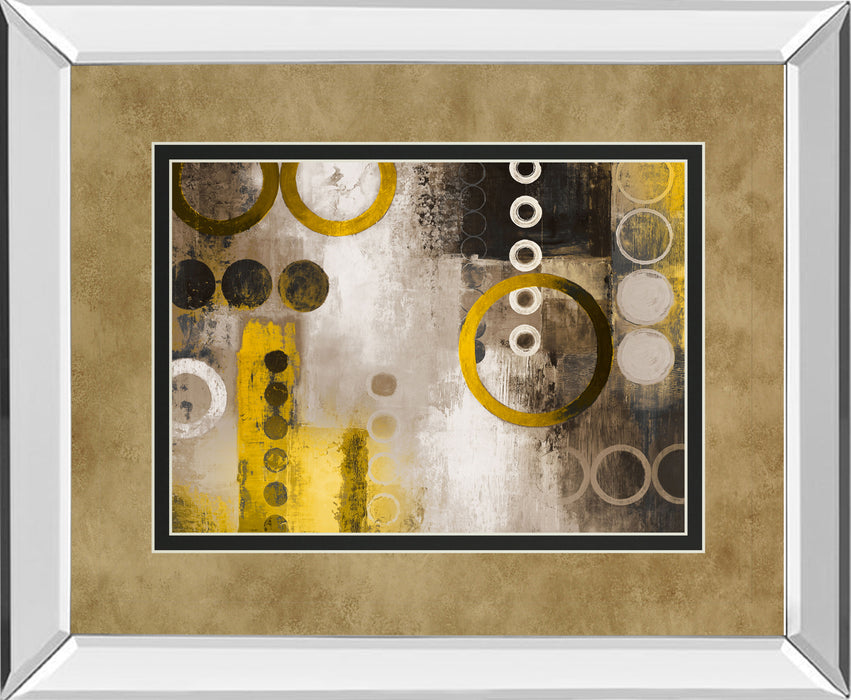 Yellow Liberated By Michael Marcon - Mirror Framed Print Wall Art - Gold