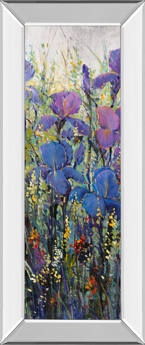 Iris Field Il By Tim Otoole - Mirror Framed Print Wall Art - Purple