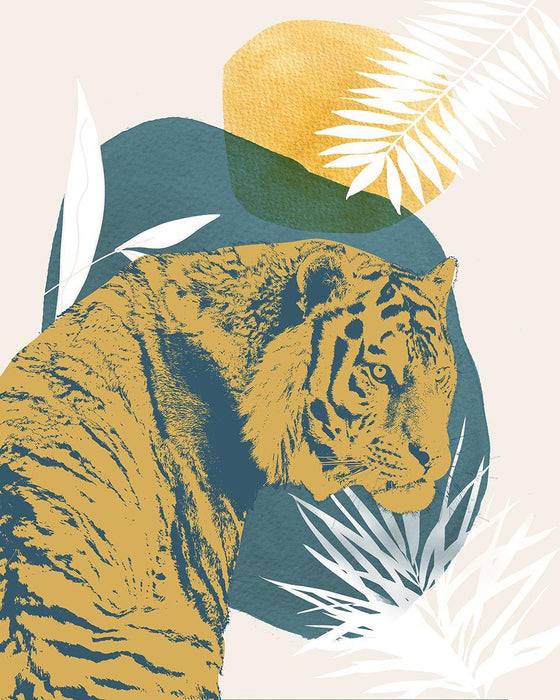 Jungle Cat I By Carol Robinson (Framed) (Small) - Light Brown
