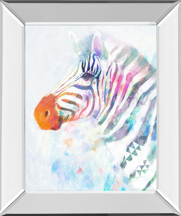 Fluorescent Zebra I By Victoria Borges - Orange