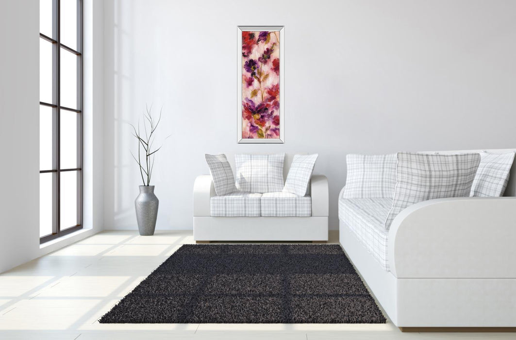 Exuberant Florals III By Silvia Vassileva - Mirrored Frame Wall Art - Pink