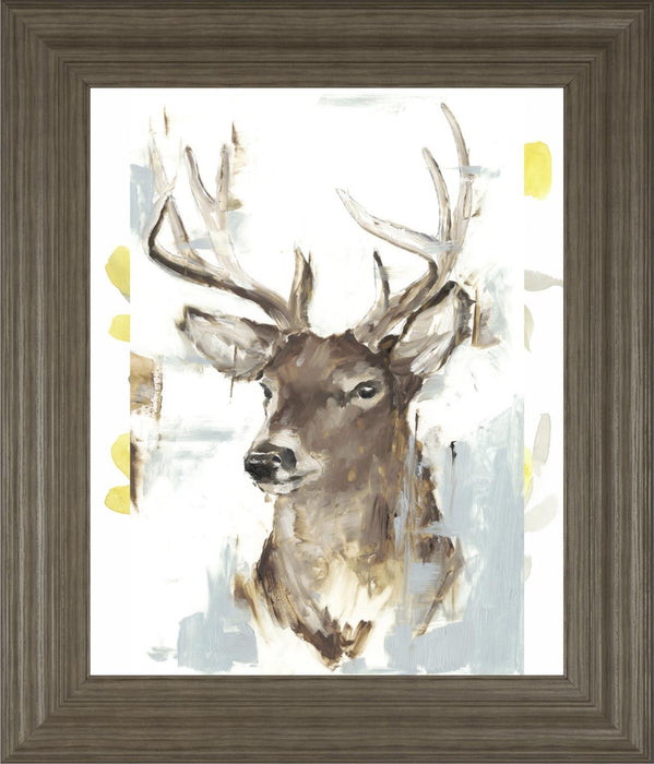 22x26 Modern Deer Mount II By Ethan Harper - Dark Brown