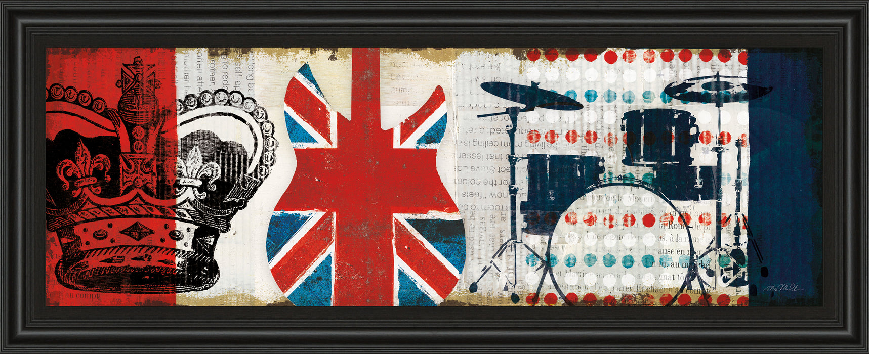 British Invasion Il By Mo Mullan - Framed Print Wall Art - Red