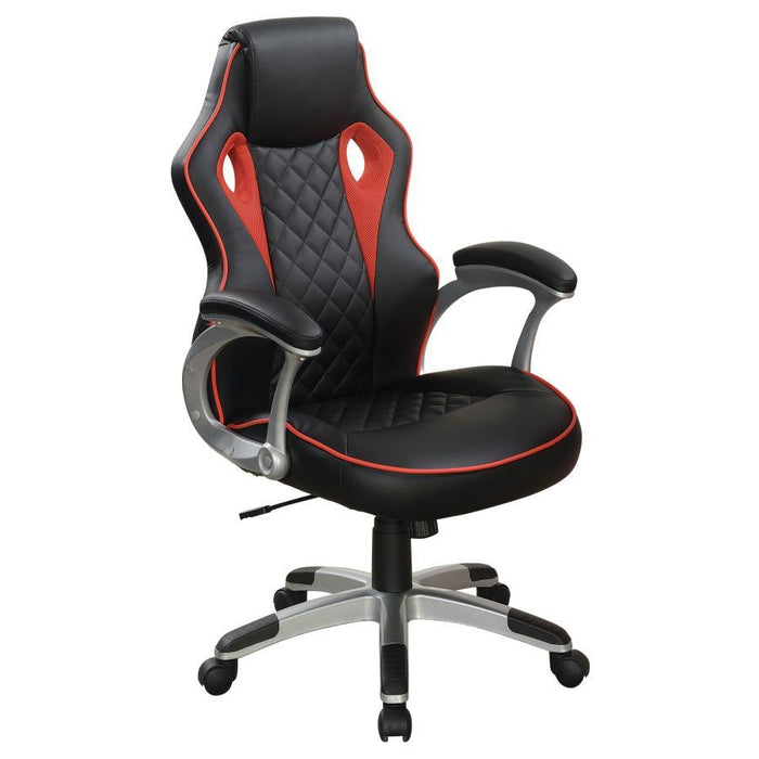 Lucas - Upholstered Office Chair - Black and Red
