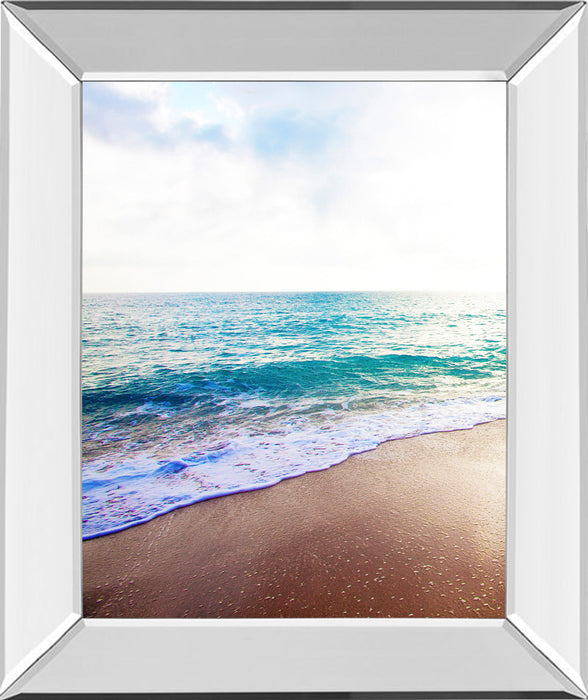 Golden Sands Il By Susan Bryant - Mirror Framed Print Wall Art - Blue